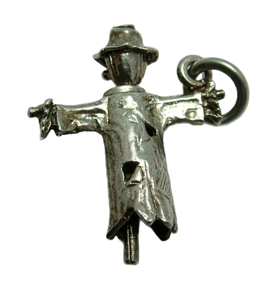 Vintage 1970's Solid Silver Moving Scarecrow Charm Silver Charm - Sandy's Vintage Charms