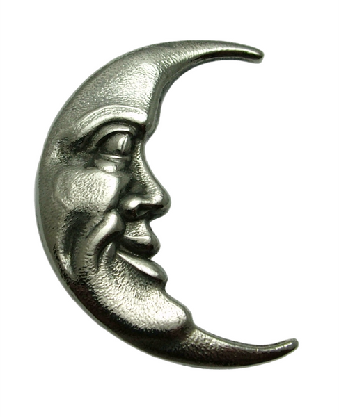 Large Vintage 1980's/90’s Costume Crescent Moon Face Brooch Other Jewellery - Sandy's Vintage Charms