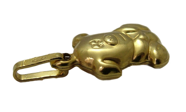 Vintage 1980's Hollow 9ct Gold Pig Charm