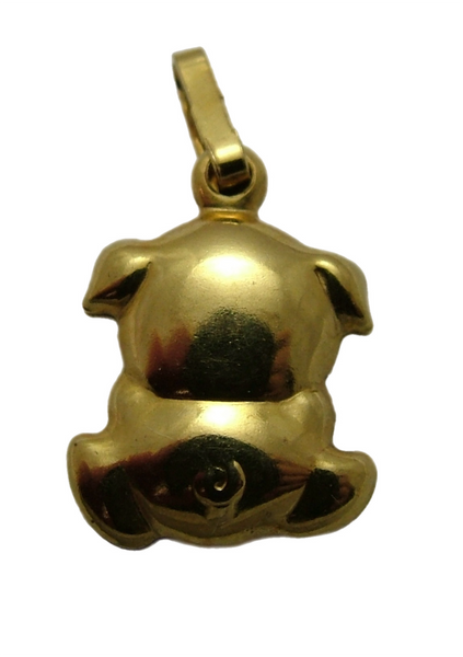 Vintage 1980's Hollow 9ct Gold Pig Charm