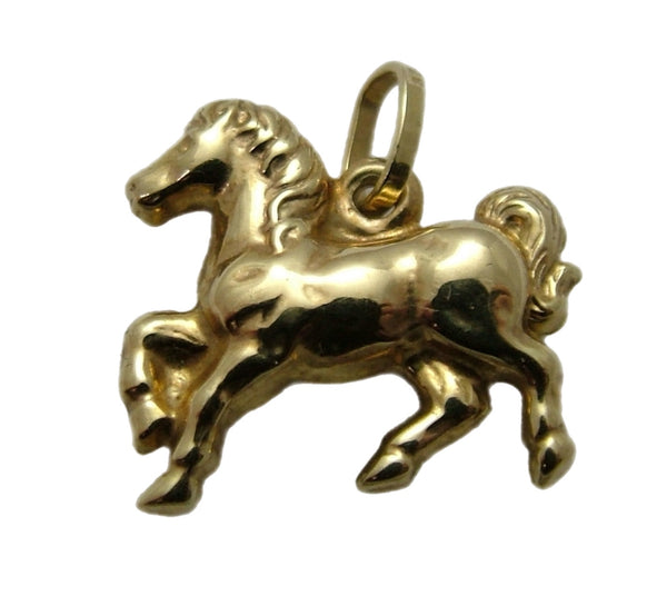 Vintage 1980's Hollow 9ct Gold Horse Charm