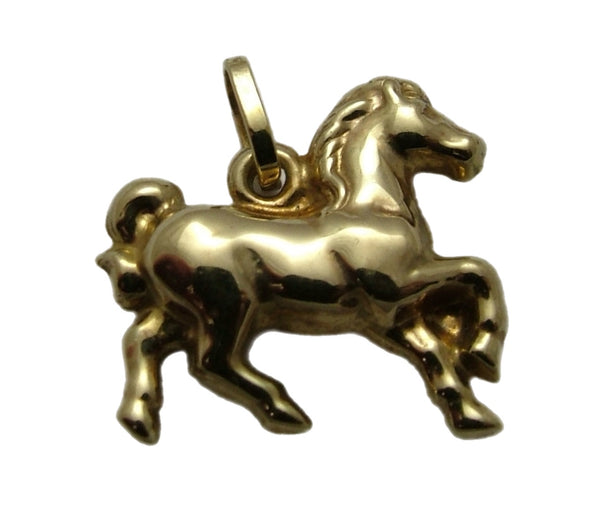 Vintage 1980's Hollow 9ct Gold Horse Charm