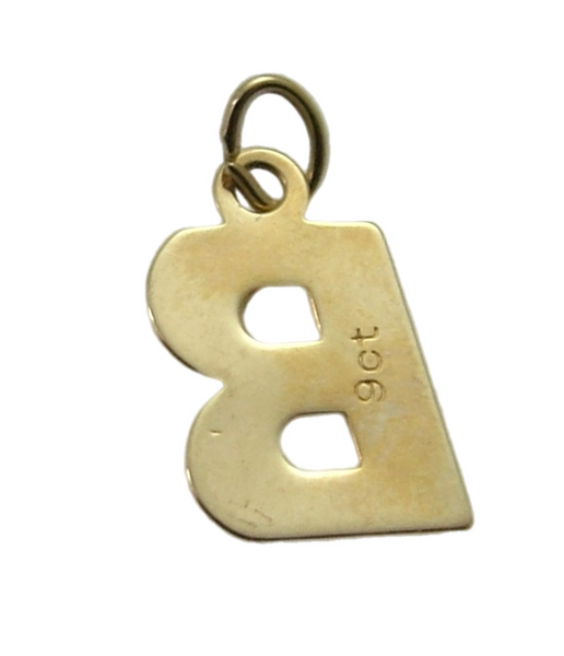 Vintage 1960’s/70’s Solid 9ct Gold Initial Letter "B" Charm