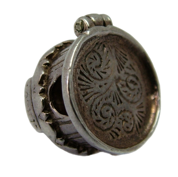 Vintage 1960's Silver Opening Circus Tent Big Top Charm Ringmaster & Lion Inside Silver Charm - Sandy's Vintage Charms