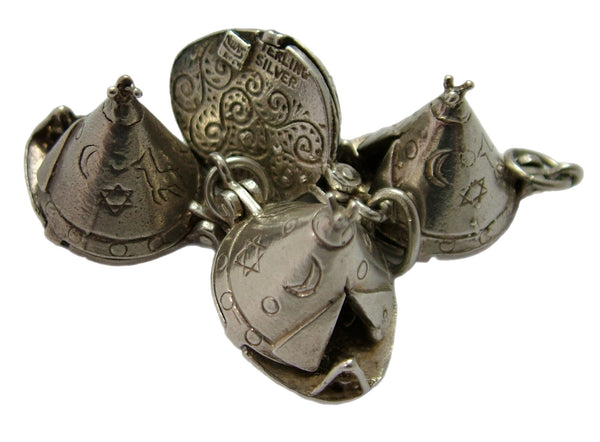 Vintage 1960's Silver Opening Nuvo Teepee Charm Native American Indian Inside Silver Charm - Sandy's Vintage Charms
