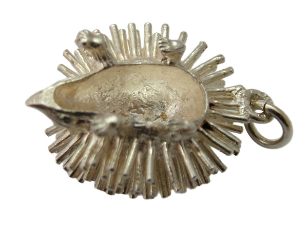 Large Heavy Vintage 1970's Silver Hedgehog Charm HM 1979