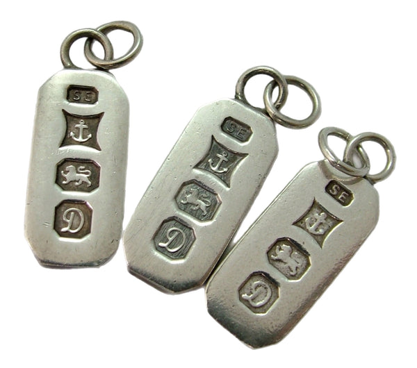Vintage 1970's Solid Silver Miniature Ingot Charm HM 1978 Silver Charm - Sandy's Vintage Charms