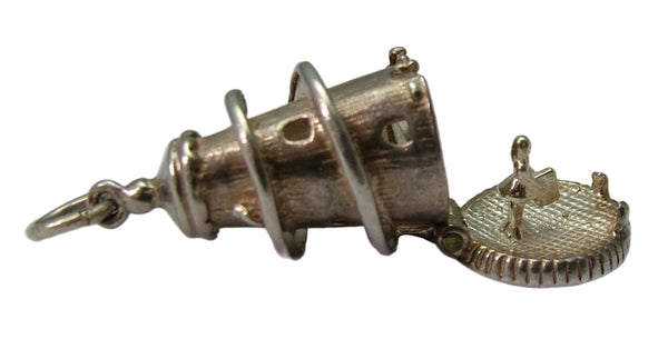 Vintage 1970's Silver Opening Helter Skelter Charm Girl with Mat Inside Silver Charm - Sandy's Vintage Charms