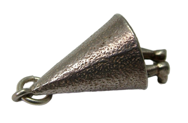 Vintage 1960's Silver Dunce Cap Charm with Moving Legs Silver Charm - Sandy's Vintage Charms