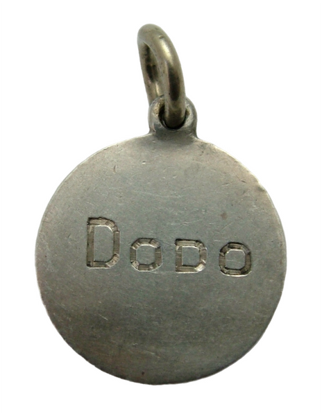 Antique Victorian 1877 Silver Engraved Love Token Coin Charm “DODO”