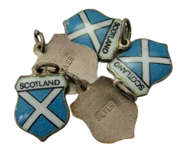 Vintage 1960's Silver & Enamel Shield Charm for SCOTLAND Enamel Charm - Sandy's Vintage Charms