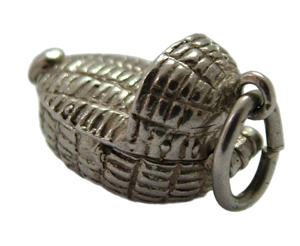 Vintage 1960's Silver Opening Nuvo Cradle or Crib Charm Baby Inside Silver Charm - Sandy's Vintage Charms