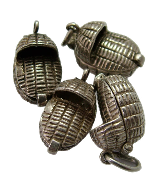 Vintage 1960's Silver Opening Nuvo Cradle or Crib Charm Baby Inside Silver Charm - Sandy's Vintage Charms
