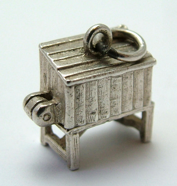 Vintage 1970's Silver Rabbit Hutch Charm Opens to Bunny Inside Silver Charm - Sandy's Vintage Charms