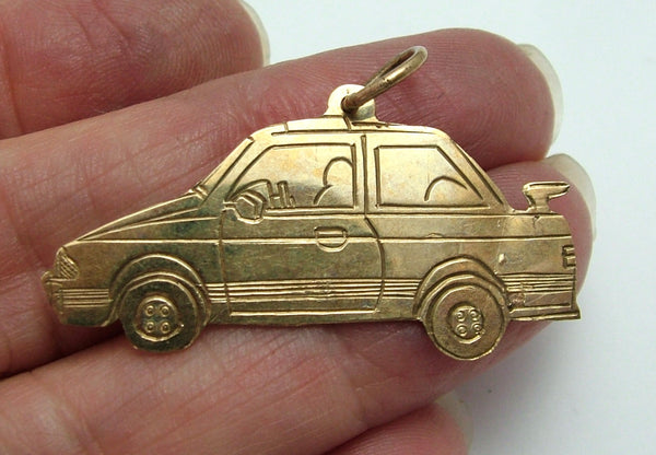 Large Vintage 1980's Flat 9ct Gold Ford Escort XR3i Car Charm or Pendant Gold Charm - Sandy's Vintage Charms