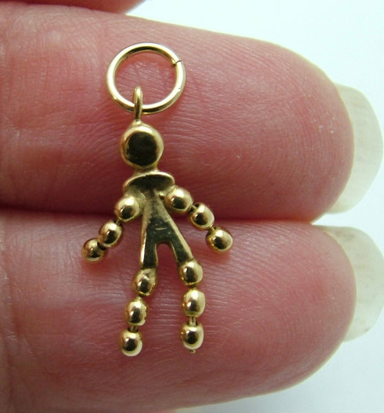 Small Vintage 1990's 9ct Gold Articulated Ball Doll or Boy Charm Gold Charm - Sandy's Vintage Charms