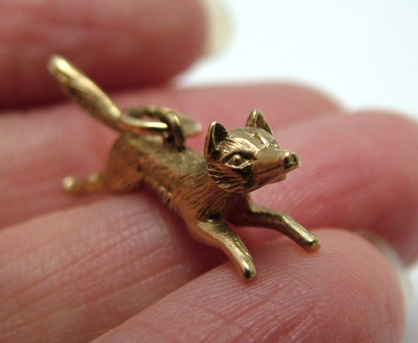Vintage 1960’s Solid 9ct Gold Running Fox Charm HM 1965 Gold Charm - Sandy's Vintage Charms