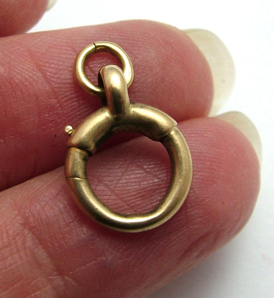 Antique Victorian c1900 Solid 18ct 18k Gold Bolt Ring for Fobs & Charms Antique Charm - Sandy's Vintage Charms