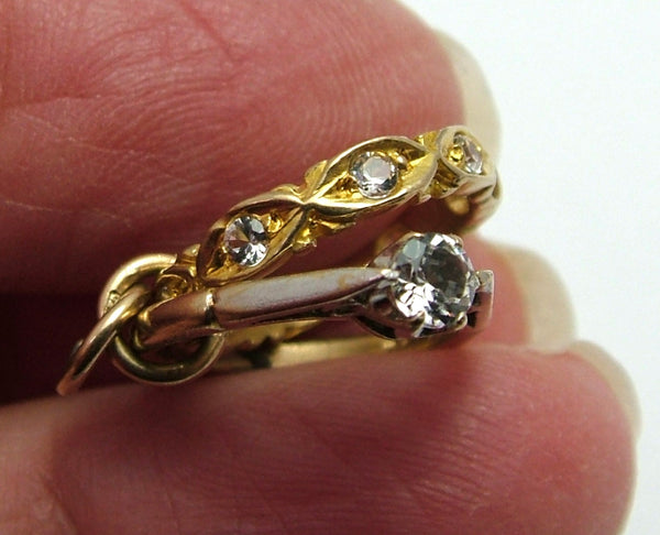 Vintage 1960's 9ct Gold Wedding Charm - Engagement & Full Eternity Ring Gold Charm - Sandy's Vintage Charms