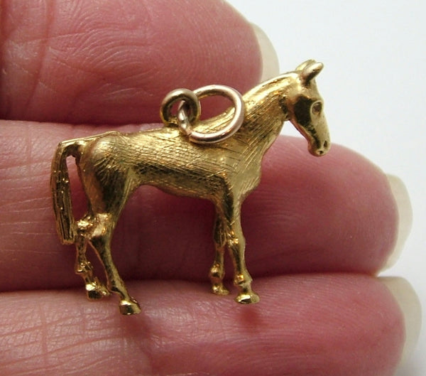 Heavy Vintage 1970's Solid 9ct Gold Horse Charm HM 1974 Gold Charm - Sandy's Vintage Charms