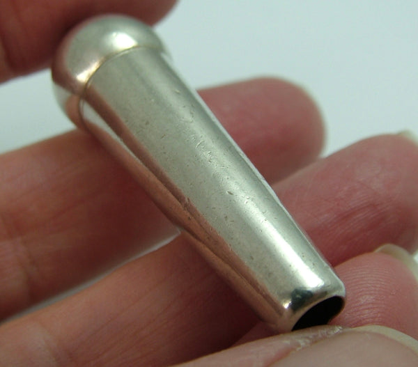 Large Antique Edwardian Charles Horner Silver Working Whistle Charm HM 1905 Antique Charm - Sandy's Vintage Charms