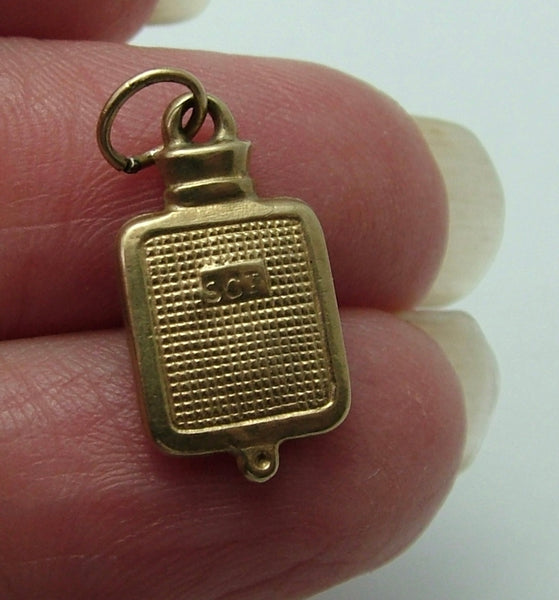 Small Vintage 1950's Hollow 9ct Gold Hot Water Bottle Charm