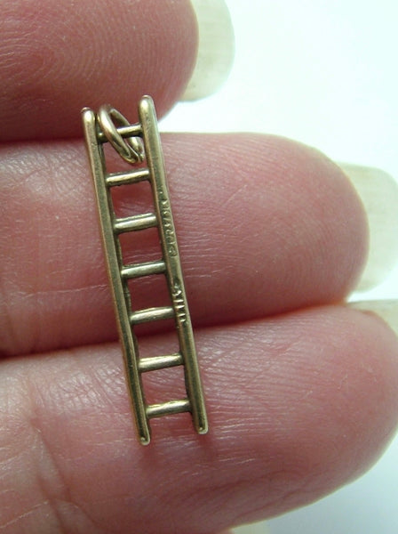 Vintage 1960's 9ct Gold Hollow Ladder Charm HM 1960