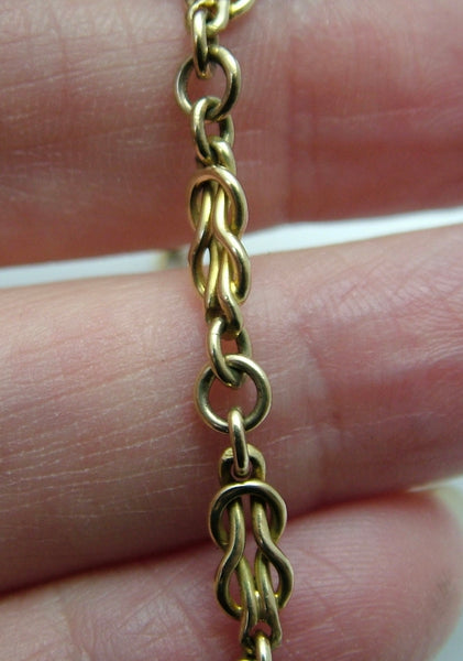 Vintage 1950's English Solid 9ct Gold Bracelet with Bolt Ring Fastener