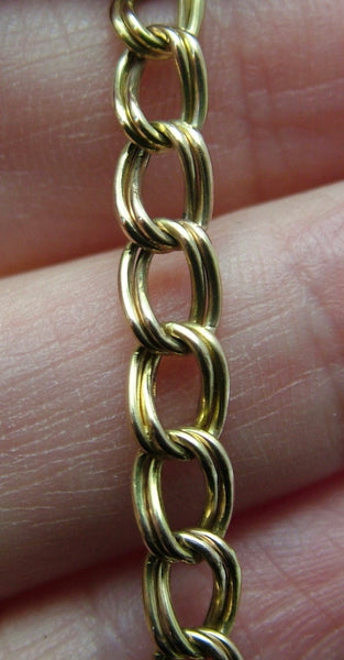 Vintage 1980's Solid 9ct Gold Bracelet with Padlock Fastener HM 1980