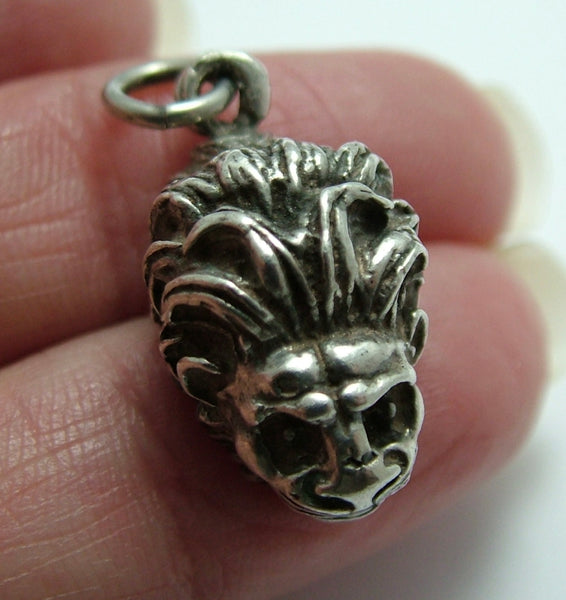 Vintage 1970's Silver Lion Head Charm