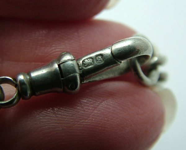 Vintage 1930's Solid Silver English Bracelet with Dog Clip HM 1933