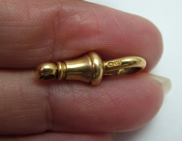 Antique Victorian c1900 Solid 18k 18ct Yellow Gold Dog Clip Fastener - For Hanging Fobs & Charms