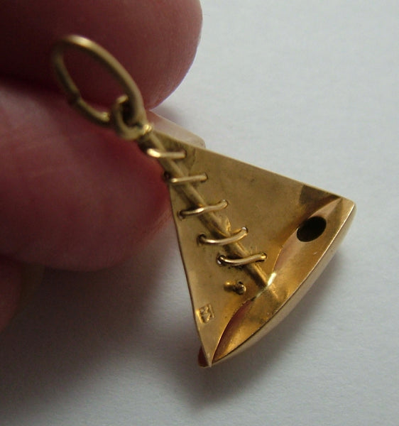Vintage 1960's 18k 18ct Gold Sailing Yacht Charm