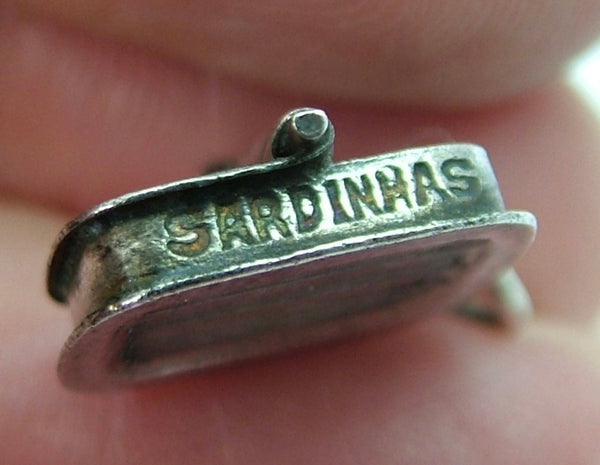 Small Vintage 1950's Portuguese Silver Charm of a Tin of Sardines Silver Charm - Sandy's Vintage Charms
