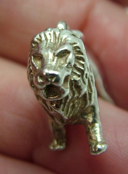 Large Vintage 1970's Solid Silver Lion Charm Silver Charm - Sandy's Vintage Charms