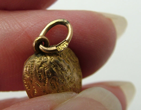 Antique Victorian c1900 Hollow 9ct Gold Almond Nut Charm Antique Charm - Sandy's Vintage Charms