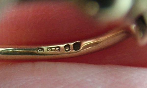 Small Vintage 1980's Solid 9ct Gold Mouse Ring HM 1983 Size E