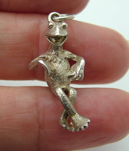 Vintage 1970's Solid Silver Kermit the Frog Charm