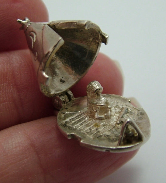 Vintage 1960's Silver Opening Nuvo Teepee Charm Native American Indian Inside Silver Charm - Sandy's Vintage Charms