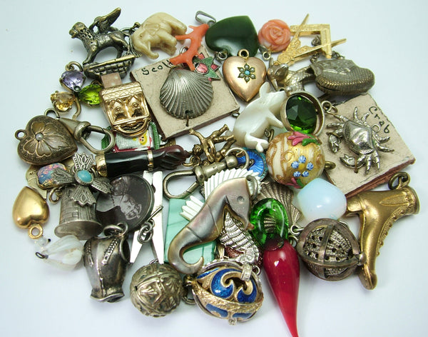“MYSTERY CHARM TIN” Containing 15 Random Antique & Vintage Charms Antique Charm - Sandy's Vintage Charms