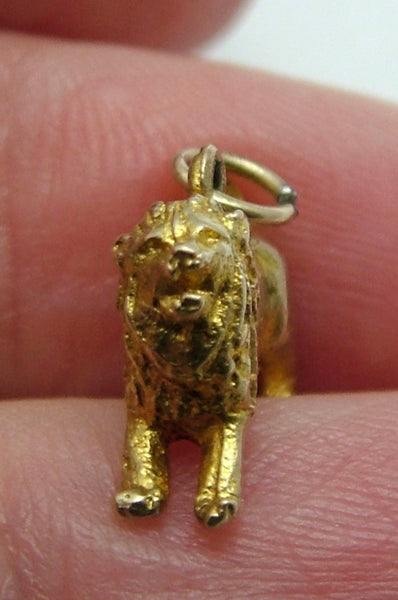 Small Vintage 1970's Solid 9ct Gold Lion Charm HM 1970 Gold Charm - Sandy's Vintage Charms