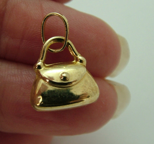 Vintage 1980's Hollow 9ct Gold Handbag Charm Gold Charm - Sandy's Vintage Charms