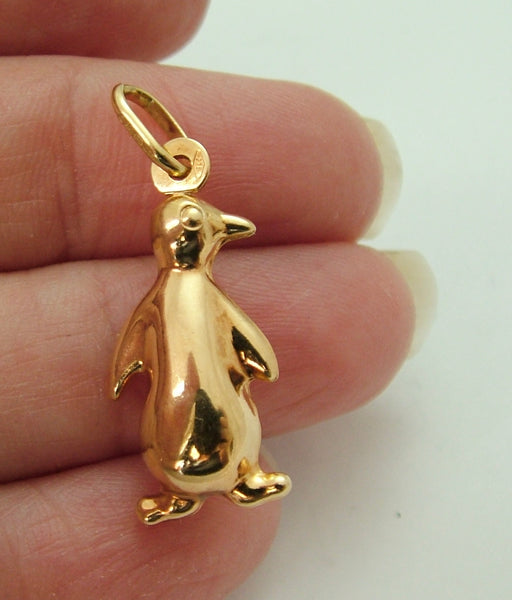 Vintage 1980's 9ct Gold Hollow Penguin Charm Gold Charm - Sandy's Vintage Charms