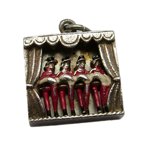Bracelet Charms Argent Sterling Vintage - Thème Fête/pub, Occasion Non Nettoyé