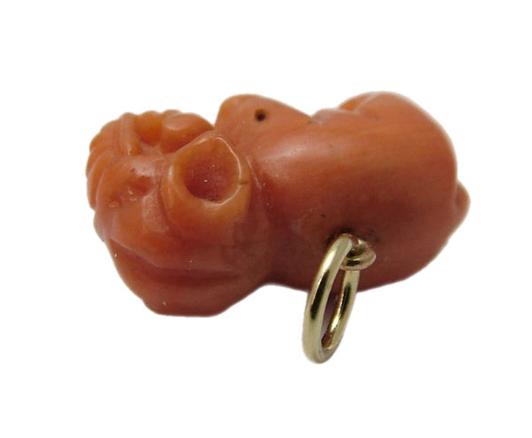 Vintage 1920's/30’s 9ct Gold & Coral Elephant Charm 1920s-1950s Charm - Sandy's Vintage Charms