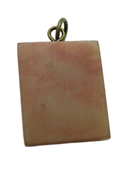 Large Vintage 1940's WWII Trench Art Style Plastic Photo Locket Charm 1920s-1950s Charm - Sandy's Vintage Charms