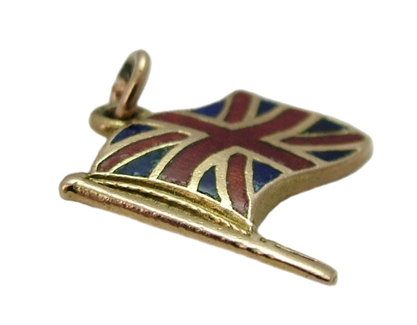 Vintage 1950's 9ct Gold & Enamel Union Jack Charm HM 1951 Enamel Charm - Sandy's Vintage Charms