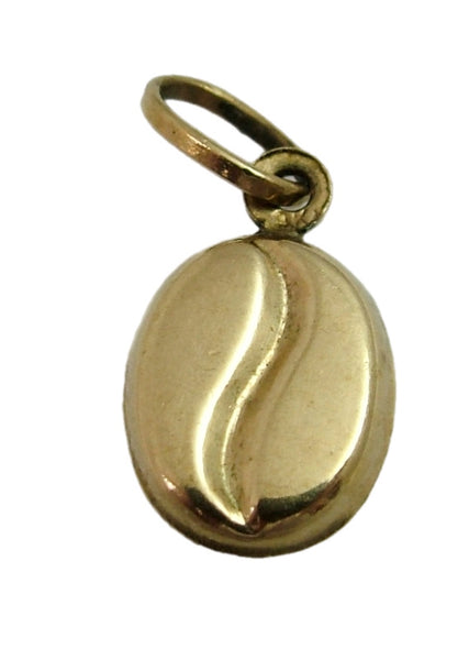 Vintage 1980's Hollow 9ct Gold Coffee Bean Charm Gold Charm - Sandy's Vintage Charms