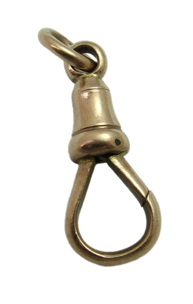 Antique Edwardian c1905 Solid 9ct Rose Gold Dog Clip Fastener - For Hanging Fobs & Charms Gold Charm - Sandy's Vintage Charms