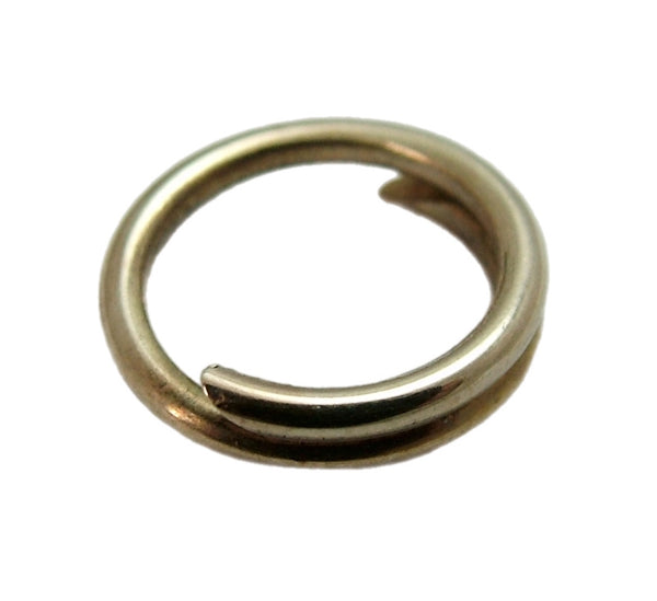Antique Edwardian Solid 9ct Yellow Gold Split Ring for Fobs & Charms 11mm Antique Charm - Sandy's Vintage Charms